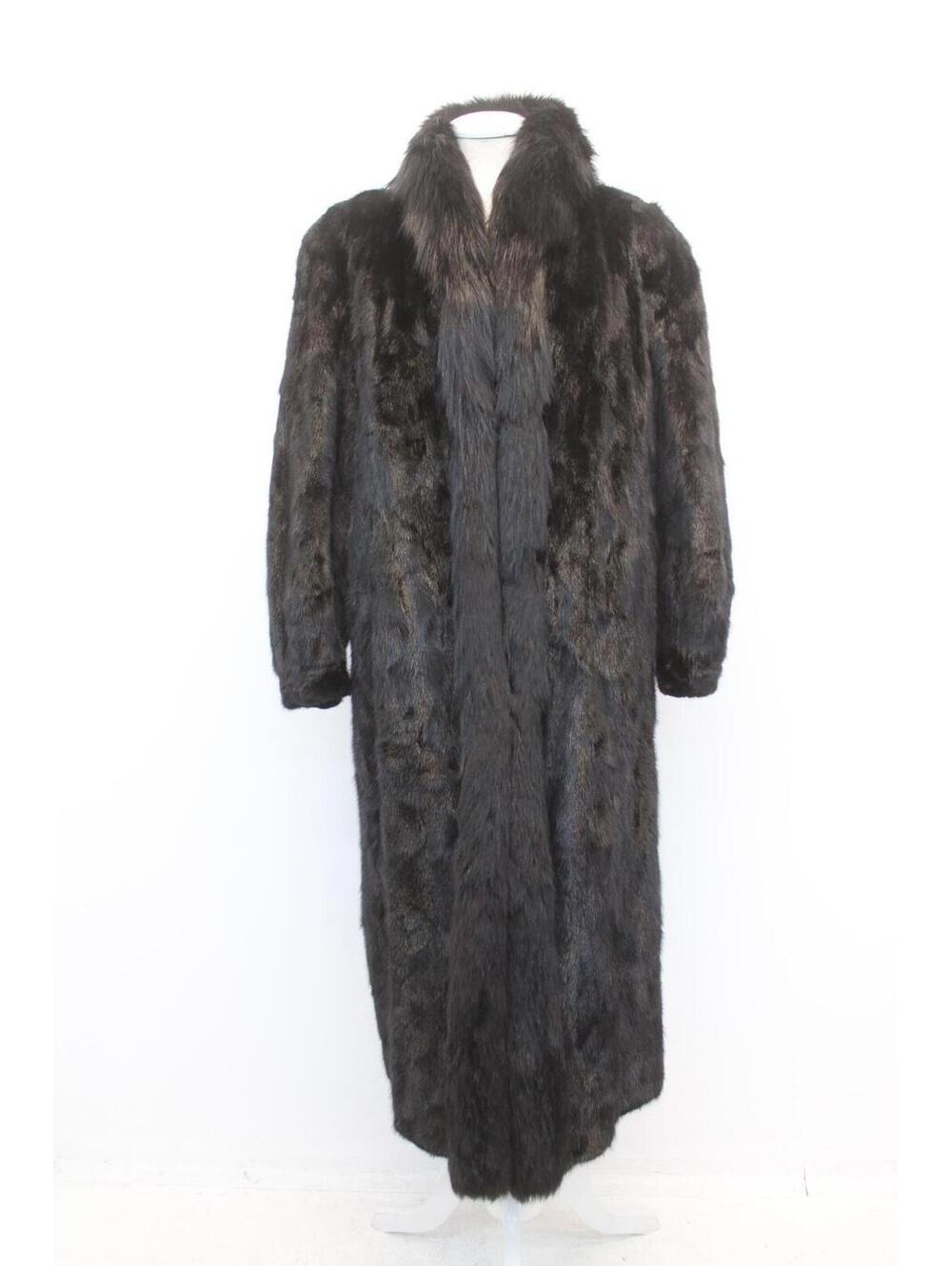 Excellent Reversible Black Mink & Fox Coat Jacket Women Woman Size 6 Small